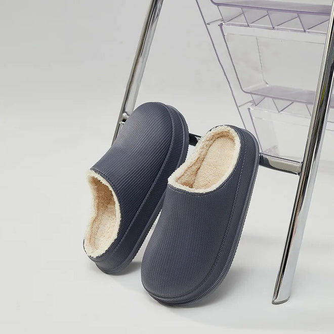 OrthoCushion Slides with Fur - Cloud Slides