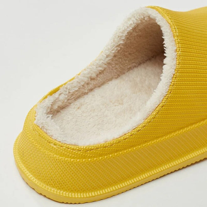 OrthoCushion Slides with Fur - Cloud Slides